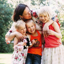 Anne Marie Van de Veen met kinderen