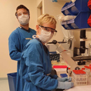 Steven Ketelaars (Phd Student) And Pia In The Lab. IMG 0667