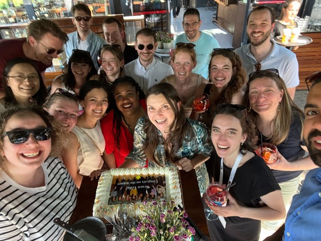 Leila With Group And Cake